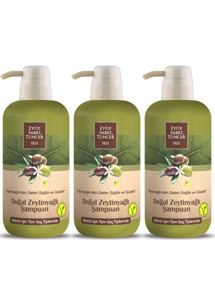 Doğal Zeytinyağlı Şampuan 600 ml x 3
