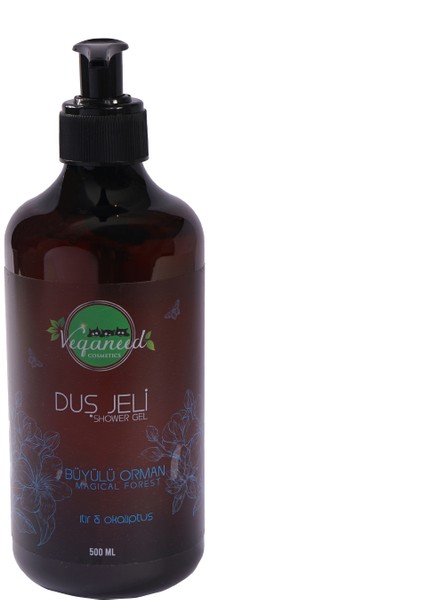 Vegan Duş Jeli Büyülü Orman 500 ml Itır&okaliptus Aromalı- Shower Jel Magical Forest 500ML Ocaliptus & Geranium Extract