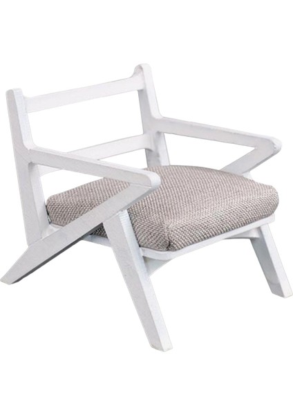 1/12 Dollhouse Sofa Koltuk Mobilya Balkon Aksesuar Yaşam Sahnesi Beyaz (Yurt Dışından)