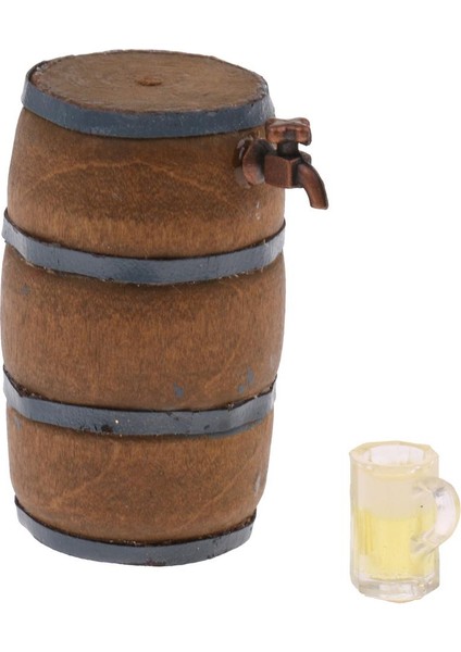 Vintage Beer Fıçısı Bira Fıçı Cam 1:12 Bebek Ev Aksesuarları (Yurt Dışından)