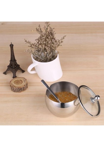 Paslanmaz Çelik Kaşıklı ve Kapaklı Şekerlik Çok Yönlü Baharat Kabı 350G Kaşıklı Şekerlik | Şekerlik | Kaşıklı Şekerlikşekerlik Kapaklı (Yurt Dışından) modelleri