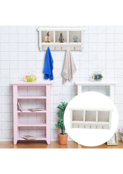 Mini Dollhouse Depolama Raf Aksesuarları Süsler Oyun Model Beyaz (Yurt Dışından) indirimleri