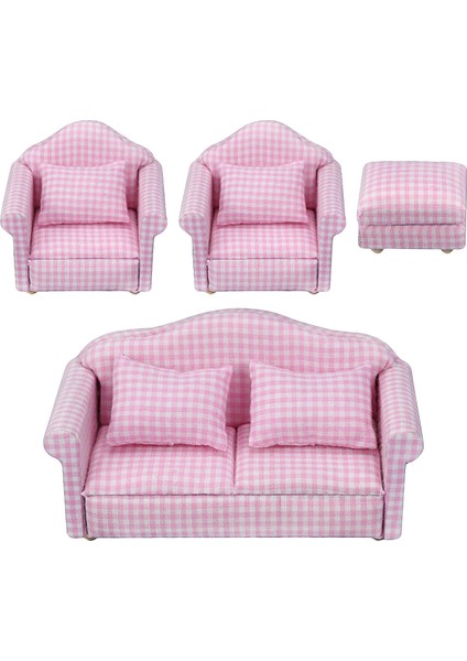 Simüle 1:12 Dollhouse Sofa Minyatür Funiture Oyuncak Elegant (Yurt Dışından)