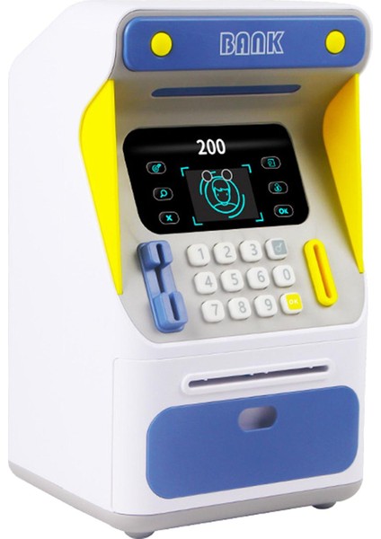 Oyuncak Atm Bank Makinesi Piggy Bank Yüz Tanıma Para Bankası 3+ Mavi Için (Yurt Dışından)