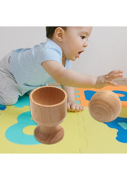 Montessori Yenidoğan Ahşap Nesne Takan El Oyuncak Seti Erken Eğitim Oyuncakları Yumurta Kupası (Yurt Dışından) fırsatları