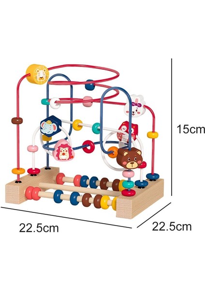 Montessori Bead Labirent Oyuncak Geliştirme Oyuncak 3+ Yeni Yürümeye Başlayan Çocuklar Için Erken Öğrenme 22.5X17X15 cm (Yurt Dışından)