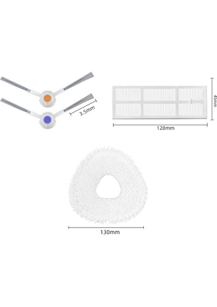 Narwal J3 Için 8 Adet Robot Vakum Yedek Parça Yıkanabilir Hepa Filtre Yan Fırça Paspas Bezi Ev Aksesuarları