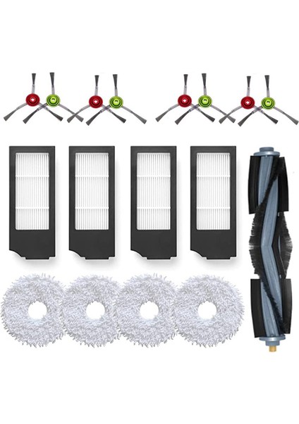 X1OMNI/X1TURBO Vakum Aksesuarları Için Uyumlu Yedek Ana Fırça Yan Fırça Hepa Filtre