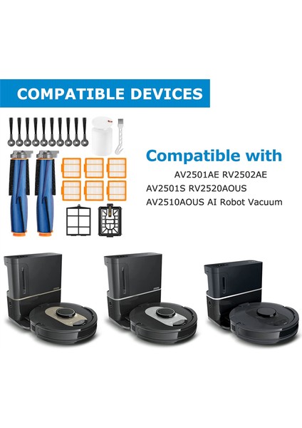 Yedek Parçalar Fırça Yan Fırçalar AV2501AE AV2502AE Vakum Aksesuarları Için Hepa Filtreler