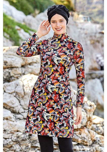 Maresiva 0503 Likralı Uzun Kol Tesettür Mayo