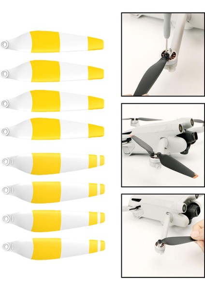 6030 F Taşınabilir Sessiz Yedek Parçalar Için 8x Pervane 6030 F Blade Çift Sarı (Yurt Dışından)