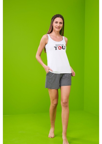 Kadın Pijama Şort Takım 23228