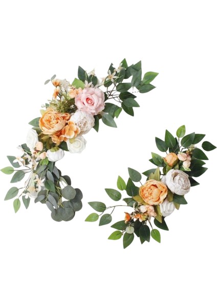 2x Ipek Düğün Çiçekleri Kit Resepsiyon Centerpieces Kit Dekorasyonları Seçenek1 E (Yurt Dışından)
