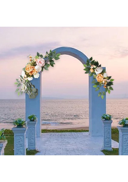 2x Ipek Düğün Çiçekleri Kit Resepsiyon Centerpieces Kit Dekorasyonları Seçenek1 E (Yurt Dışından)