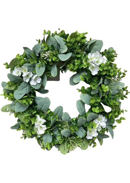 Çelenk 16.54 Inç Yay Çelenk Partiler Için Dekorasyon Beyaz (Yurt Dışından)