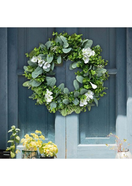 Çelenk 16.54 Inç Yay Çelenk Partiler Için Dekorasyon Beyaz (Yurt Dışından) modelleri