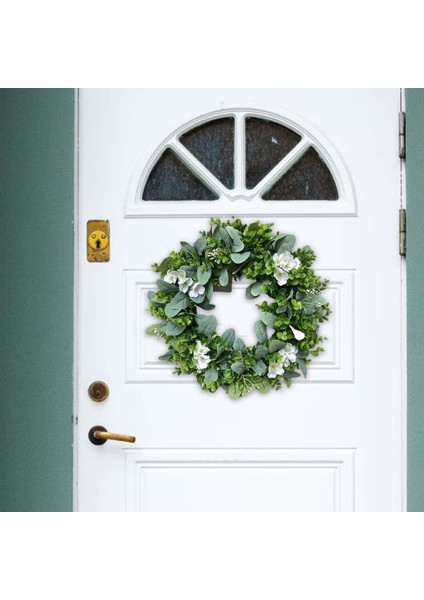 Çelenk 16.54 Inç Yay Çelenk Partiler Için Dekorasyon Beyaz (Yurt Dışından) indirimleri