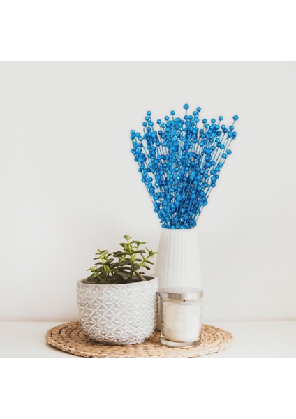 Yapay Saplar Sahte Simülasyon Diy Su Geçirmez Buketler Bitkiler El Sanatları Mavi B (Yurt Dışından) indirimleri