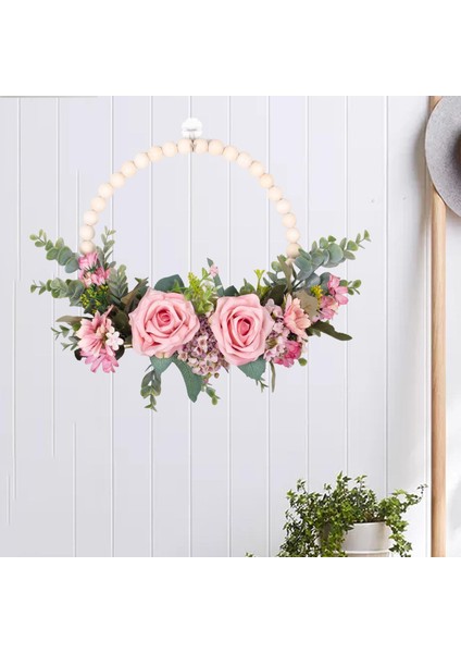 Çiçek Çelenk Pencere Asılı Bahçe Dekorasyon Pembe (Yurt Dışından) modelleri