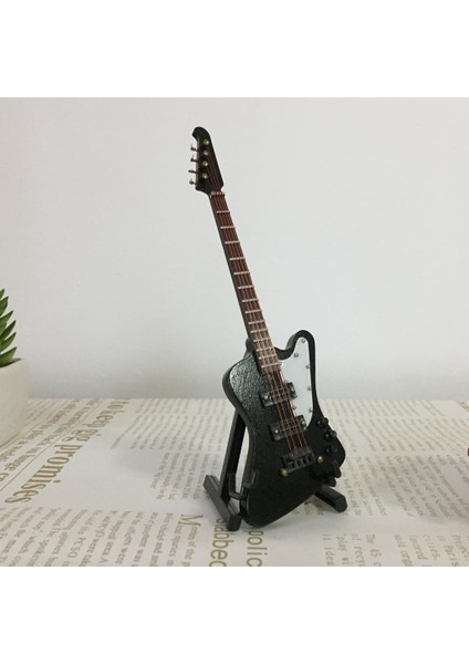 1/6 Minyatür Ahşap Rengi Elektro Gitar W/ Stant Dekorasyon Noel Hediyesi #3 (Yurt Dışından) fiyatları