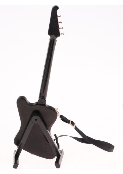 1/6 Minyatür Ahşap Rengi Elektro Gitar W/ Stant Dekorasyon Noel Hediyesi #3 (Yurt Dışından) indirimleri