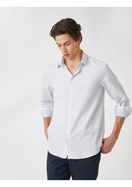Basic Gömlek Klasik Manşet Yaka Uzun Kollu Non Iron