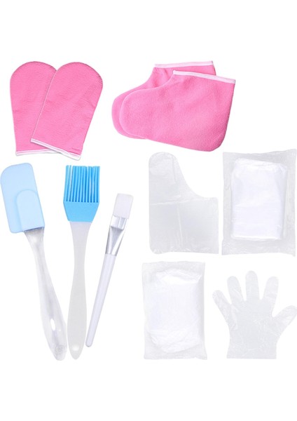 Parafin Eritme Eldivenleri Patik Astarları Pembe Eldivenler Için Kapaklar