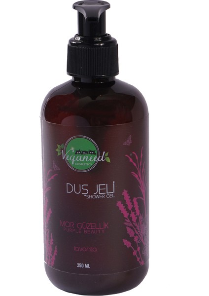 Vegan Duş Jeli Mor Güzellik 250 ml Lavanta Aromalı -Shower Jel Purple Beauty 250 ml Lavender Extract