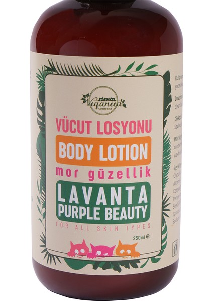 Vegan Vücut Losyonu Mor Güzellik 250 ml Lavanta Aromalı - Body Lotion Purple Beauty 250 ml Lavender Extract