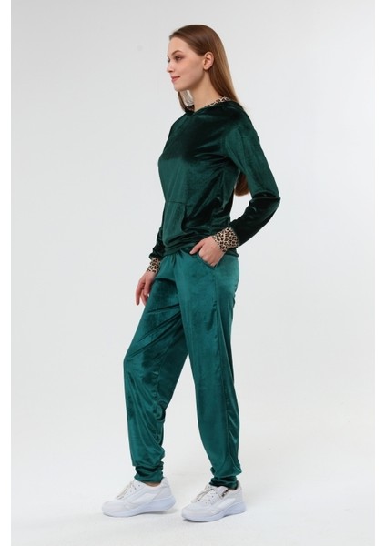 Zümrüt Paça Lastik Kadın Kadife Kapüşon Takım fiyatları