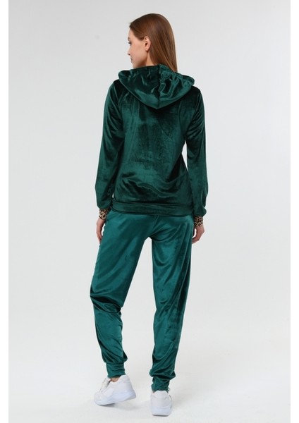 Zümrüt Paça Lastik Kadın Kadife Kapüşon Takım fırsatları