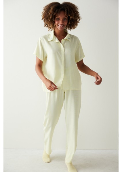 Cıtron Chloe Gömlek Pantolon Pijama Takımı