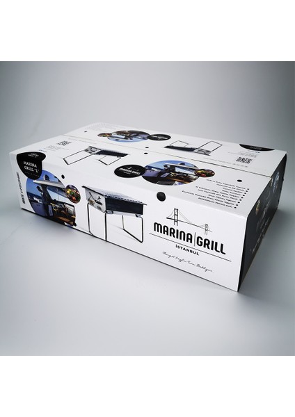 Ozaslan Mangal Ayaklı Lüks Marina Grill Kömürlü Mangal L Paslanmaz Çelik indirimleri
