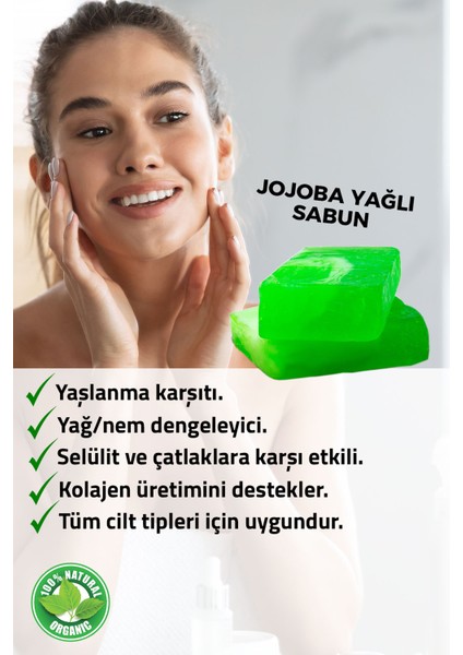 Jojoba Yağlı Organik Sabun (Saç ve Cilt Bakım Sabunu)