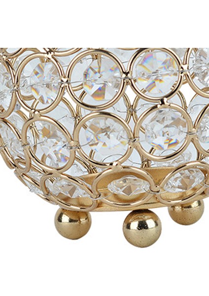 Altın Kristal Mum Tutucu Candlestick Mum Partisi Düğün Dekoru 10CMX8CM modelleri