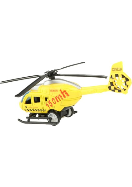 Diecast Police Helikopter Modeli (1/43 Ölçek) Çocuklar Için Oyuncak Geri Çekin Boys Sarı (Yurt Dışından)