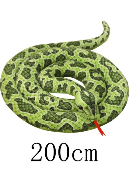 Simülasyon Yılan Oyuncak Kırmızı Tonlar Doldurulmuş Hayvan Oyuncak Çocuklar Için Hediye Yeşil 200CM (Yurt Dışından) fırsatları
