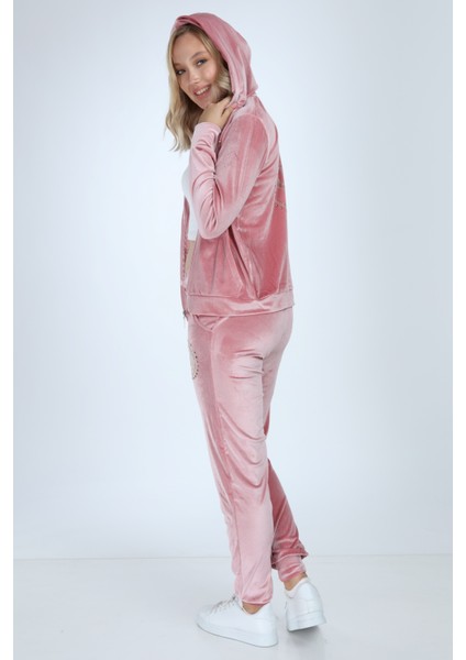 Paça Lastik Pembe Kadife modelleri