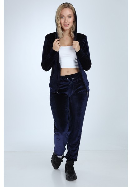 HBCV Kadın Kadife Eşofman Takımı – Paça Lastikli, Rahat ve Şık Tasarım, Sonbahar/Kış Günlük ve Özel Kullanım