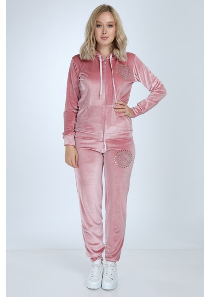 Paça Lastik Pembe Kadife