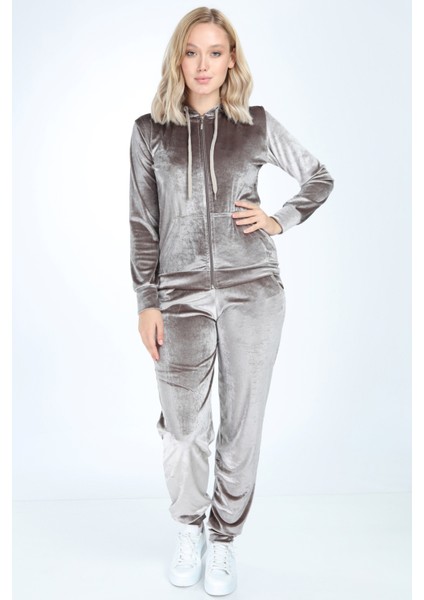 Kadın Vizon Kadife Takım Lastik Paça Şık ve Rahat Günlük Kullanım İçin fiyatları