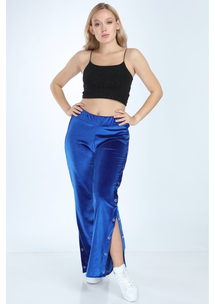 Saks Çıtçıtlı Kadife Alt