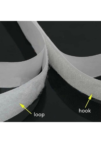 Cırt Bant Şerit, Arkası Yapışkanlı, Beyaz 2 cm Çapında 1 Metre ( Ilmek& Kanca )Takım modelleri