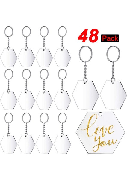 24X Şeffaf Altıgen Akrilik Anahtar Zincir Anahtarlık (Yurt Dışından) modelleri