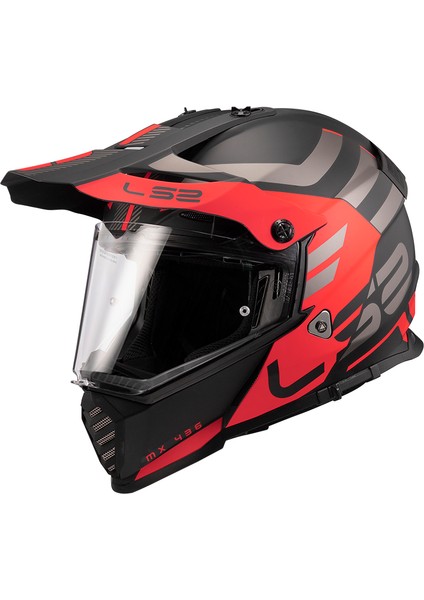 Pıoneer Evo Adventurer Kapalı Kask Mat Siyah-Kırmızı Small