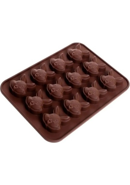 Tavşan Desenli Silikon Çikolata, Kek , Muffin, Dondurma Kalıbı