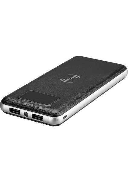 IP-G10W 10000 mAh LCD Göstergeli Kablosuz Powerbank Siyah Taşınabilir Pil Şarj Cihazı