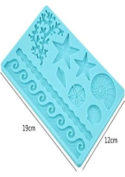 Deniz Temalı Silikon Çikolata, Kek , Muffin, Dondurma Kalıbı
