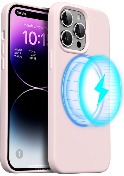 iPhone 11 Pro Max Kılıf Magsafe Wireless Şarj Özellikli Sıvı Jel Lansman Renkli Silikon