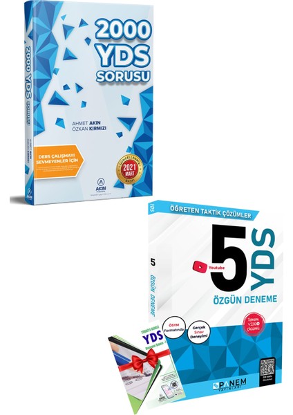 2000 YDS Sorusu 2021 Mart Güncellenmiş modelleri